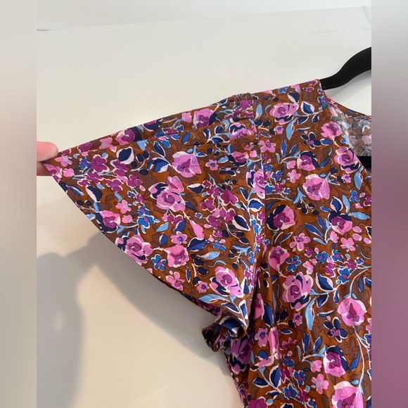 J.Crew Flutter-sleeve tiered midi dress size 8 #BY302 Cottagecore NWT - Picture 3 of 12